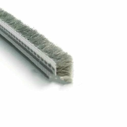 Burlete de cepillo para puerta corredera, burlete para ventana, aislamiento acústico, para estudio, baño, cinta de 10 m, gris, 7 x 5 m