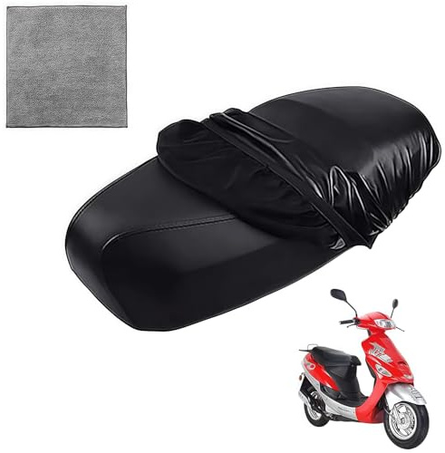 Nucalt Funda Asiento Moto Talla L para Asientos de 75 a 38 cm Funda para Asiento Moto Antideslizante y Resistente a Arañazos para Todo Tipo de Motos y Scooters Protege de la Lluvia y el Sol