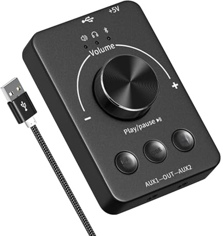 Di Regolazione Volume USB - Controller Volume Con USB, Quadrante Di Controllo Suono In ABS In Lega Di Alluminio | Base Antiscivolo Stabile, Controller Audio Desktop,