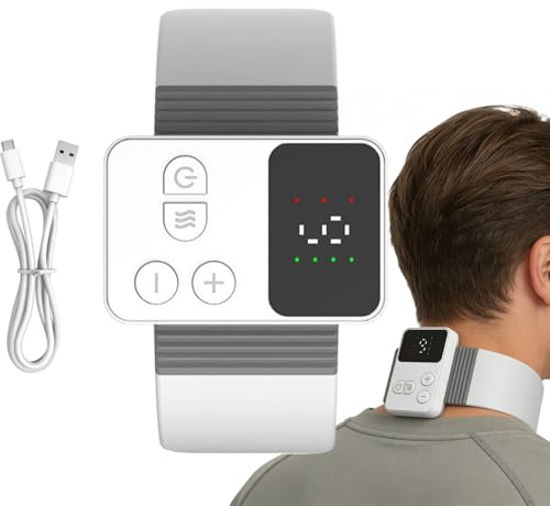 Masajeador De Cuello Eléctrico Con 3 Niveles de Calor Ajustables | Masajeador de Cuello con Función de Calor Para Mujeres Hombres Jóvenes Adolescentes Atletas Familia Y Amigos