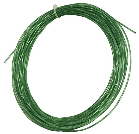 POENVFPO Corda per Racchetta da Tennis 12,2 m 1,3 mm Nylon elastico con Filamento di Titanio Rotante, Texture di Alta Qualità per la Sostituzione Racchetta da Tennis (GREEN)