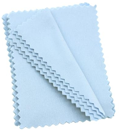 SEABABOO 50 paños de limpieza de joyas de 7 x 10 cm, para limpiar joyas de microfibra, paño de pulido para plata de ley, oro, latón platino, azul