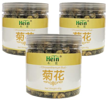 Hein Dried Chrysanthemum Bud Tea, 100% Natural Floral Herbal Tea, No Additives, 40g, Pack of 3, Traditional Chinese Chrysanthemum Flower Tea for Daily Wellness