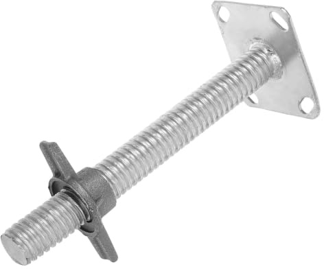 MAGICLULU Adjustable Scaffold Leveling Jack Screw 12.2 Inches with Wide Base Plate, Metal Construction Support Stand for Commercial Scaffolding and Formwork, Quick Assembly and Disassembly