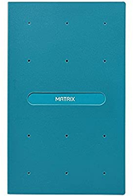 Favorit 400101765 Portabiglietti da Visita Personalizzabile Matrix Formato Esterno 12,5X20,5 cm, Blu Ottanio