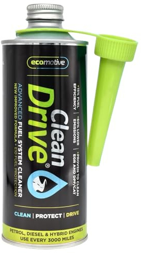 Fuel, Exhaust & DPF Cleaner – Eco-Motive Clean Drive Diesel Injector Cleaner - Improves Fuel Efficiency – EGR Cleaner to Restore Engine Performance – For Petrol, Diesel & Hybrid Vehicles – 450 ml