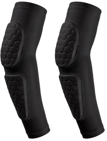 GUOZI Lot de 2 coudières en nid d'abeille résistant aux chocs, protection de compression pour le baseball, le football, le volley-ball, le cyclisme, le basket-ball (taille M)
