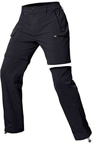 Cycorld Damen-Wanderhose-Zip-Off-Trekkinghose, Atmungsaktiv Wanderhose Damen Schnell Stretch Trekkinghose Abnehmbar Zip Off Outdoorhose Sommer Hiking Pants Funktionshose (Schwarz, S)