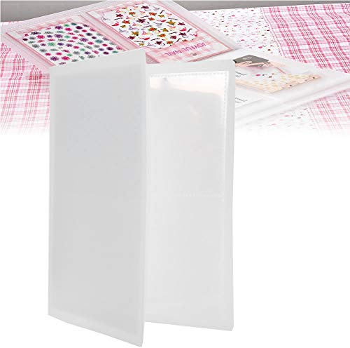 Nikou Nail Sticker Album, 20 Seiten Große Kapazität Nail Sticker Aufkleber Sammeln von Alben Aufbewahrungshalter Nail Art Display Zeigt Buch Cont für Nail Art Sticker Dekoration
