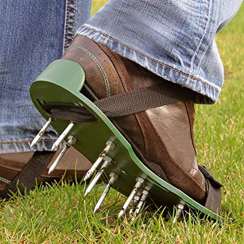 Thrink Aerating Sandals 2 Adjustable Straps | 13 x 5cm Spikes Per Shoe | Quick And Easy To Assemble | One Size Fits All | Easy To Strap On And Adjust | Ideal Deep Root Growth And a Lush, Green Lawn
