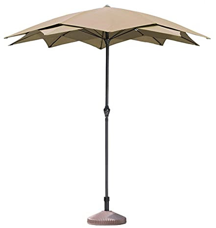 Sywlwxkq Parasol Parapluie De Plage Parapluie De Patio avec Base Inclus, Parapluie De Publicité D'ombre De Petites Plantes De Bistro, Parapluie De Table Extérieure De Protection Solaire (Co