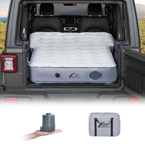 Sokeface Jeep Wrangler Air Mattress Wireless Air Pump SUV Camping Bed for JK JKU JL JLU Unlimited 4 Door
