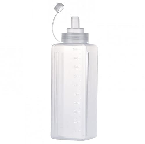 Haowul Botellas De Compresión De Condimentos, Botella De Plástico De Plástico De 1000 para Ketchup, Barbacoa, Salsas, Jarabe, Condimentos, Aderezos