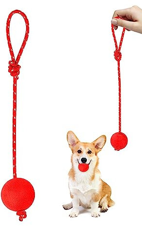Fowybe Hunde-Wasserschwimmer-Spielzeugball | Interaktive Gummibälle - Tragbare Vollgummi-Hundebälle, Kauspielzeug, Gummi-Hundeseilbälle für große, kleine und mittelgroße Hunde
