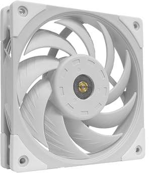 Mars Gaming MF-NC, 120mm PWM PC Lüfter, Hyperbalanced Copper FDB Bearing, Leiser Lüfter mit Hybrid Blade Design, Professioneller Computer Lüfter, Weiß