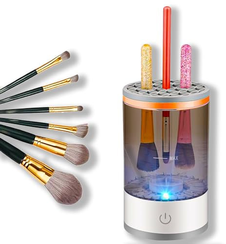 Globly Pulitore Pennelli Trucco Elettrico Detergente Make Up Automatico per Pennelli e Spazzole Trucco
