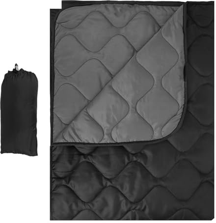 Illkjasfc Campingdecke, leicht, wasserdicht, Picknick-Matte für Outdoor, Camping, warme und Schlafdecke, Steppdecke, tragbarer Umhang
