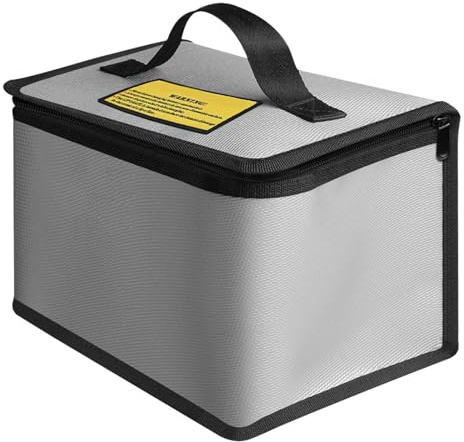 Battery Safety Bag - Guard Protector Battery Storage, Fire Battery Container | Portable Safe Boxes For Transportation, Charging Bag Resists, Multicolored, 215x155x115M, See description