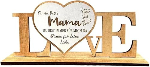 RunFar shop Geschenke für Mama tischdeko holz Besondere Geschenke für Mama Geburtstagsgeschenk für Mamavon Tochter Sohn Mutter Geschenk