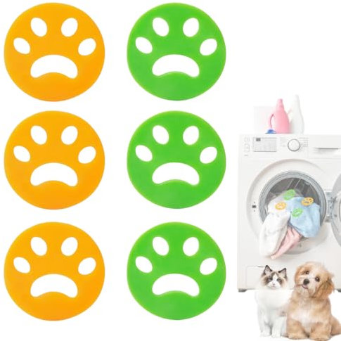 KYLOS Eliminador de Pelos para Lavadora - Pack de 6 Esferas Anti-Pelos para Mascotas - Recoge Pelo de Perros y Gatos en la Lavadora - Reutilizable y Eficaz para Ropa y Textiles