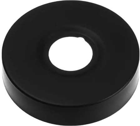 Cubierta de acero inoxidable para tubería de agua, 80 x 25 x 18 mm, cubierta para grifo de ducha, accesorio decorativo de pared para cocina, color negro