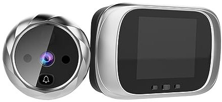 HOMSFOU 90grado Spioncino Della Porta Digitale Grandangolare Gradi Campanello Visivo Telecamera Di Sicurezza Campanello Per Porte Senza Batteria Memoria Integrata Scatto Automatico Design