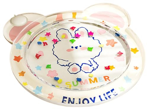Hiemible Alfombrilla de Agua para Bebés,Cojín Sensorial de Agua con Animales de Dibujos Animados | Alfombrilla Sensorial Plegable para Desarrollo Suministros Infantiles Unisex