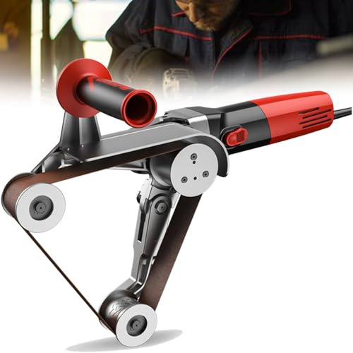 Levigatrice A Nastro Per Tubi per smerigliatrice a nastro, macchina per disegno, lucidatrice, lucidatura, lucidatura, 1100 W, elettrica portatile, in acciaio inossidabile, 6 velocità, filo r