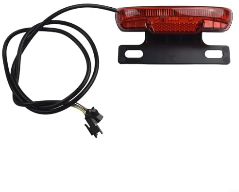 EXTRWORY Luz trasera para bicicleta eléctrica, 36-60 V, luz de seguridad nocturna para freno y luz de seguridad, 12 x 7 x 6 cm, para controlador de batería E-Bicycle