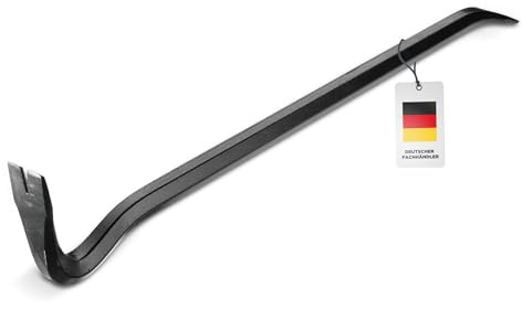 blizz-z Profi-Nageleisen - Länge: 60 cm - Ø 17 mm - 1 Stück | 6-Kant Stemm-Eisen mit gebogener Klaue, gehärtete Arbeitsenden - Nageleisen, Stemmeisen, Brechstange, Brecheisen