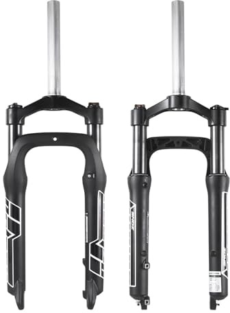 DHNCBGFZ Mountainbike-Federgabel 20/26 Zoll x 4,0 Zoll Reifen, Fatbike-Gabel 1 1/8 gerade Scheibenbremse, Federgabel 100/110 mm Federweg, 9 x 135 mm Schnellspanner, manuelle Lockout-Funktion(20)