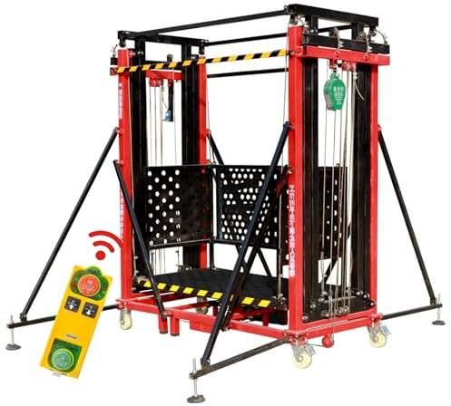 Plataforma de andamio eléctrico con carga de 660 libras, plataforma de andamio móvil plegable, elevador eléctrico totalmente automático (6 metros) (3 m)