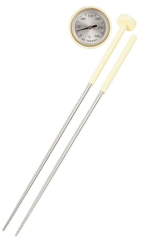 Thermomètres à huile de cuisson avec jauge mécanique et protections en silicone pour une utilisation sûre de la friture, thermomètres à bonbons pour la fabrication de bonbons