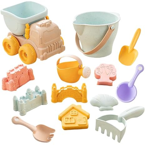 Giochi Da Sabbiera | Divertente Set Portatile da Esterno con Secchiello e Palette | Set Gioco Spiaggia per Bambini Castello di Sabbia,per Bambini da 3 Anni Giardino