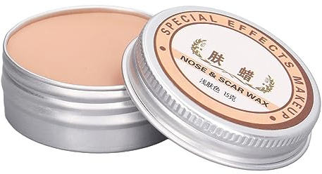 Eminchu Maquillage de Fausse Plaie de Cire de Cicatrice D'Halloween pour les Fêtes de Cosplay et D'effets Spéciaux Couleur de Peau Claire
