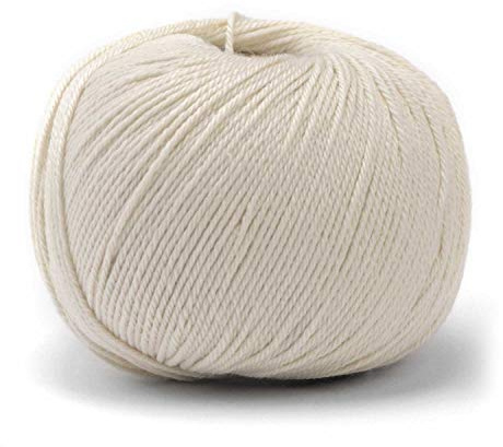 50 g Pascuali Saffira | 75% Schurwolle (Bio Merino Ultrafine, Mulesing frei), 25% Seide (Maulbeerseide), Farbe:Creme 10