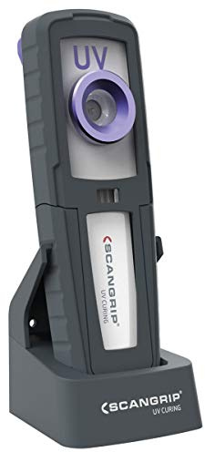 Scangrip 03.5801 UV-Light LED-Hand-Arbeitsleuchte mit Akku für UV-Härtung