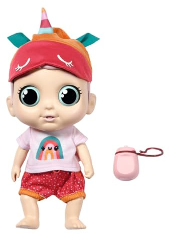CHOU CHOU Baby Robin, 30 cm große Babypuppe mit beweglichen Augen und lustigen Soundfunktionen, inklusive Shirt, Hose, Mütze, Strampler, Flasche und Schnuller, 905586 Zapf Creation