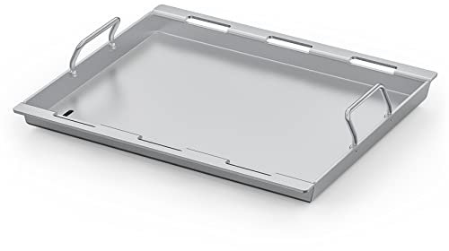 Onlyfire Edelstahl Grillplatte, Plancha Gasgrill für Weber Spirit 200 Serie, Spirit II & II 200 Serie Gasgrills, Ersatzteile für Weber Spirit S-210 E-210 E-220, 50,6 × 44 × 4,1 cm