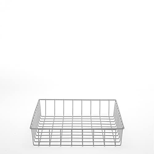 stauraum Drahtkorb Aufbewahrungskorb Metallkorb Organizer Küche Kühlschrank Gefrierschrank Bad Vorratsraum – Korb für Schrank, Speisekammer, Wohnmobil, Garage – robust, silbergrau (XS–XL)