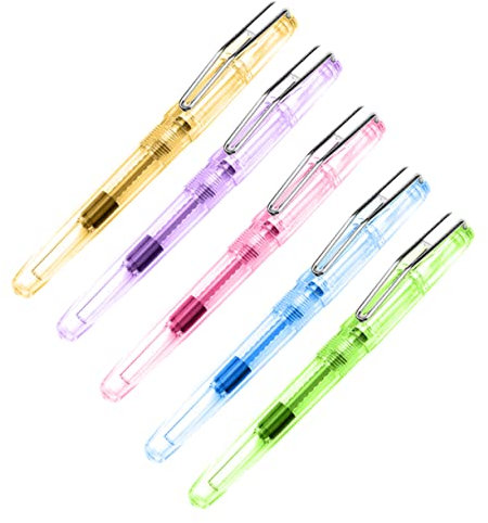 MAGICLULU Weiche Kalligraphie Pinselstifte 5 Stück Nachfüllbar Ergonomisch Für Studenten Kinder Künstler Malen Schreiben