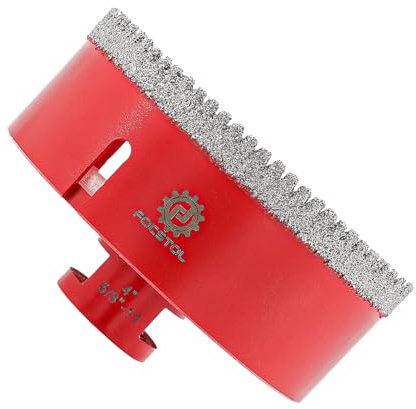 Diamond Core Drill Bit 4 Inch - FOCSTOL 102mm Diamond Hole Saw for Porcelain Ceramic Tile Marble Granite 5/8''-11 Thread