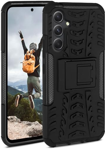 ONEFLOW Tank Case für Samsung Galaxy A54 5G Hülle Outdoor, stabile Panzerhülle mit Kamera und Display Schutz, sichere Handyhülle, TPU Handy Schutzhülle mit Ständer, Schwarz