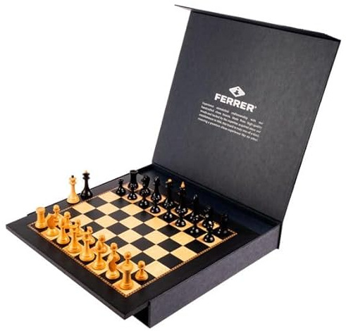 Set de Ajedrez Oficial Gambito de Dama, Ideal para Aficionados y Clubes, Tablero de ajedrez y Piezas de ajedrez para niños y Adultos, Conjunto de ajedrez, Juego de Ajedrez