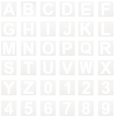 QUARKZMAN 36 Stück Alphabet Kuchen Schablonen A-Z Buchstaben 4 Zoll