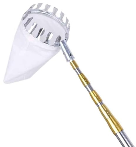 Obstpflücker Mit Teleskopstiel Kirschen Picking Tools Apfelpflücker 2M/4M/6M Erntehelfer Obstsammler Pflaumenpflücker Für Früchte Von Hochgelegenen Orten Pflücken (Size : 4m(13ft))