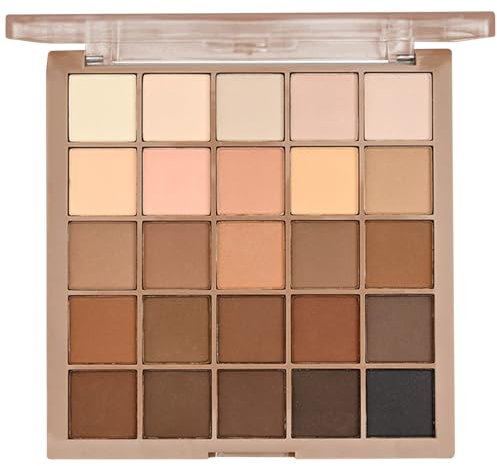 EONFAVE Lidschatten Palette 25 Farben, Voll Matt Make Up Paletten Für Frauen, Nude Rosa Braun Glatt Puder Lang Anhaltend Liedschatenpalete Hochpigmentierte Augen Make-Up Lidschatten (04 Schokolade)
