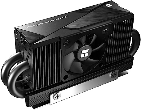 Thermalrlght HR10 2280 PRO Black SSD Heatsink Cooler,Double-Sided Heat Sink,with 4×5mm Heatpipes AGHP Tochnology,with Thermal Silicone Pad for M.2 2280 SSD Cooling