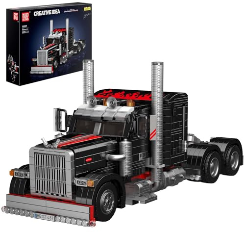 Mould King 10037 Technik Amerikanischer LKW Klemmbausteine Klassiker LKW Truck Bausteine Auto Bauspielzeug Set Geschenke Für Ab 14 Jahre Erwachsene(1797 Teile)