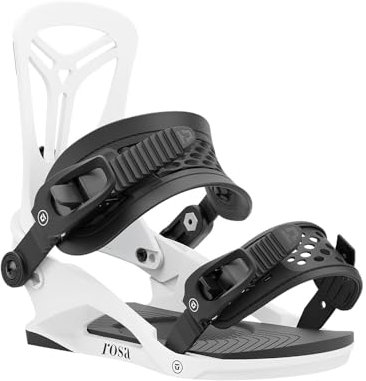 Union Rosa Fijaciones Snowboard, M: US Wmn 6.5-8.5, Blanco